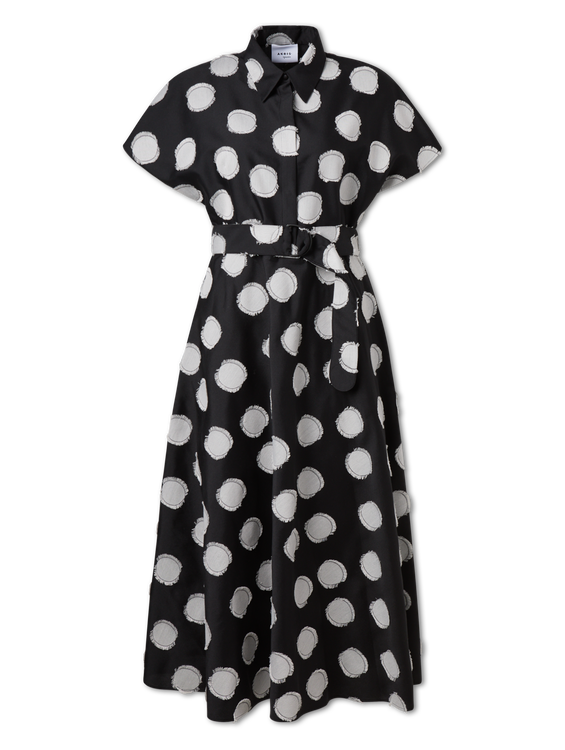 Image sur Robe mi-longue à pois