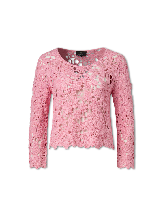 Bild von Shirt mit Lochstickerei