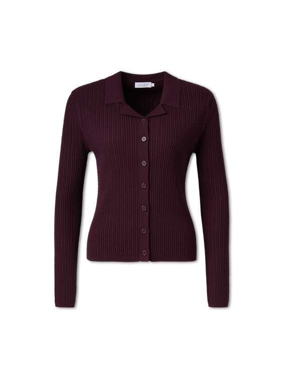 Bild von Strickjacke mit Zopfmuster