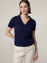 Bild von Strickpoloshirt mit Kaschmir