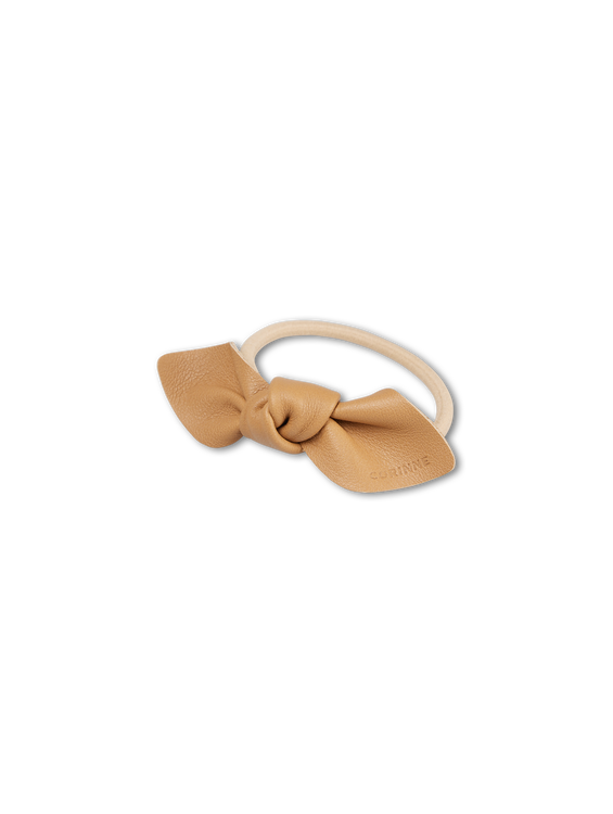 Image sur Elastique à cheveux et noeud cuir