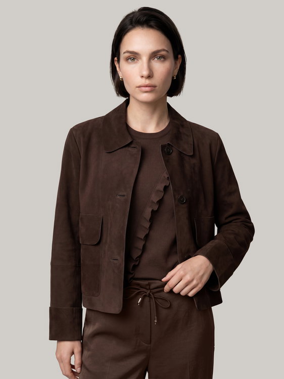 Bild von Lederjacke aus Veloursleder