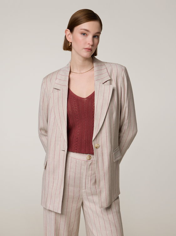 Image sur Blazer avec lin MMNANCY