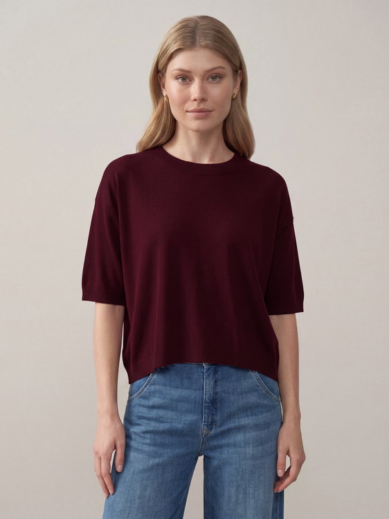 Bild von Croppedmerinoshirt