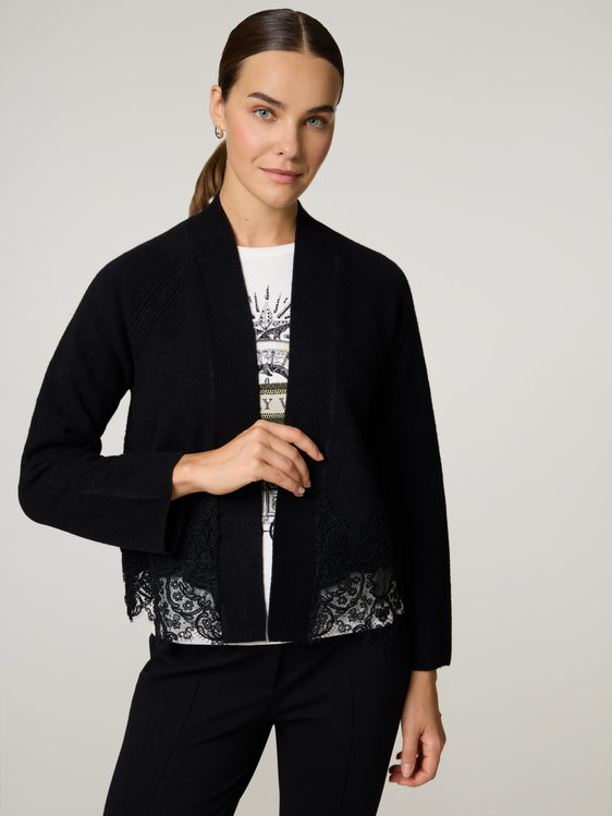 Bild von Cardigan mit Spitzendetails