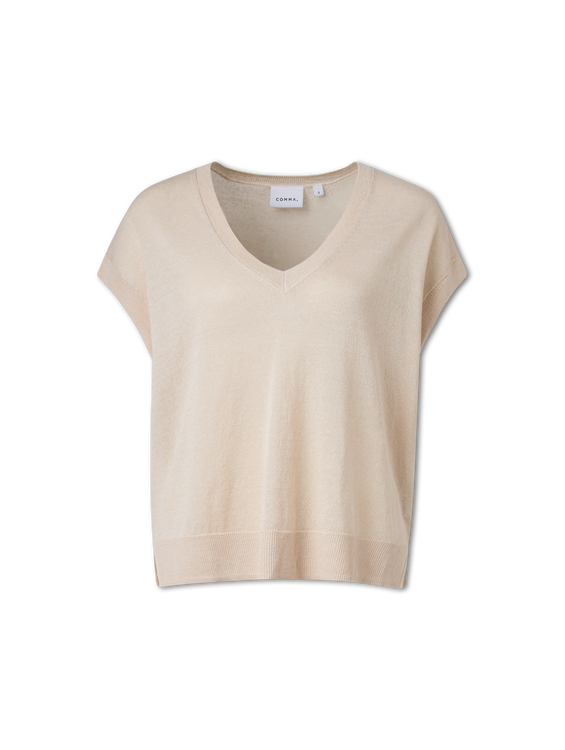 Image sur Pull en maille avec du lin