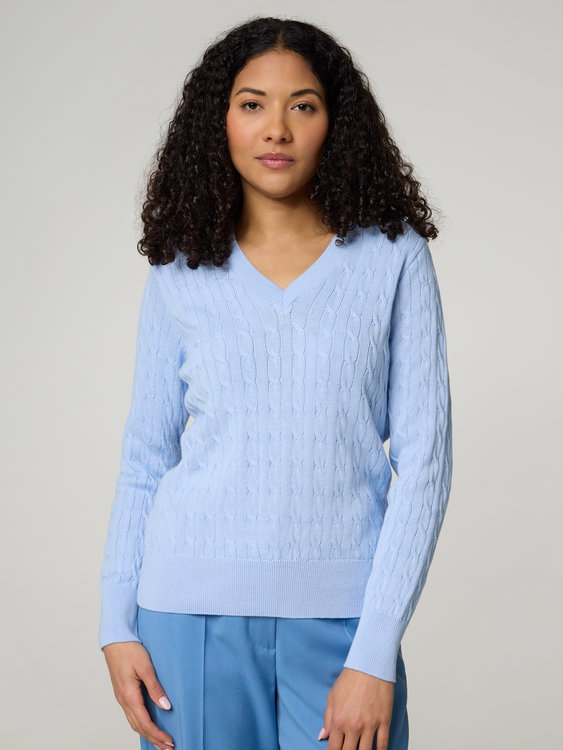 Bild von V-NECK ZOPFPULLI