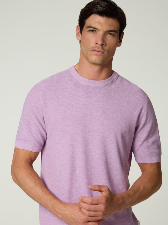 Bild von Strickshirt mit Leinen