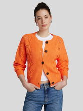 Bild von Strickjacke aus Lochstrick