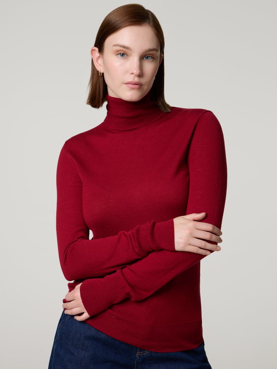 Image sur Rollkragen Merino Pullover