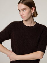 Image sur T-shirt en tricot avec mohair