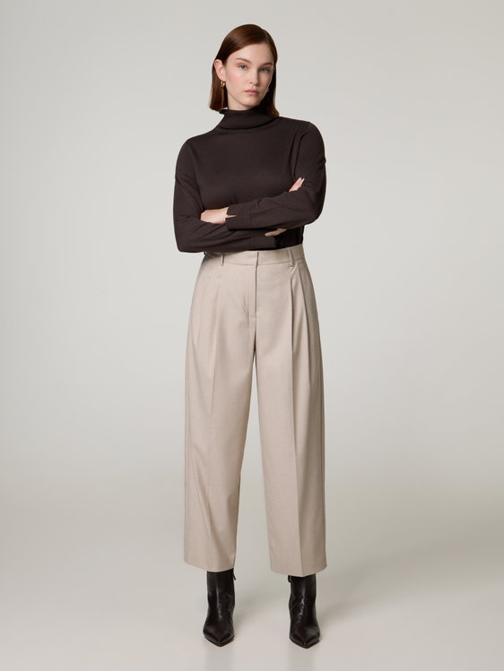 Bild von Flanellhose mit Bundfalten