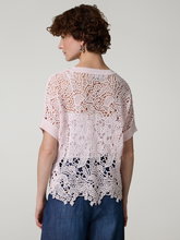 Image sur Pull en maille effet crochet