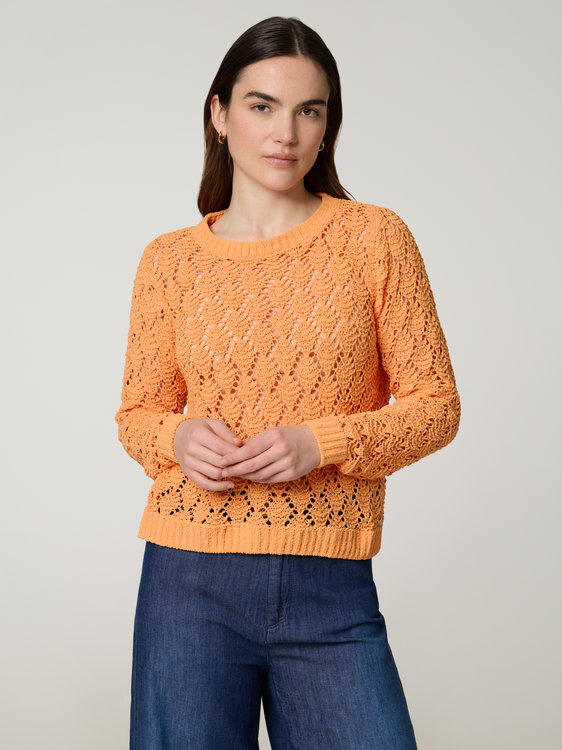 Bild von Pullover mit Lochstickerei