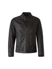 Bild von Lederjacke mit Stehkragen