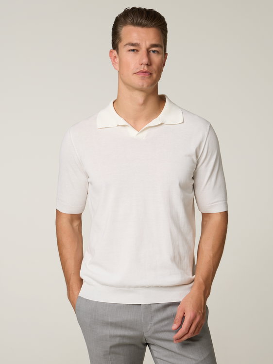 Image sur Polo en coton tricoté