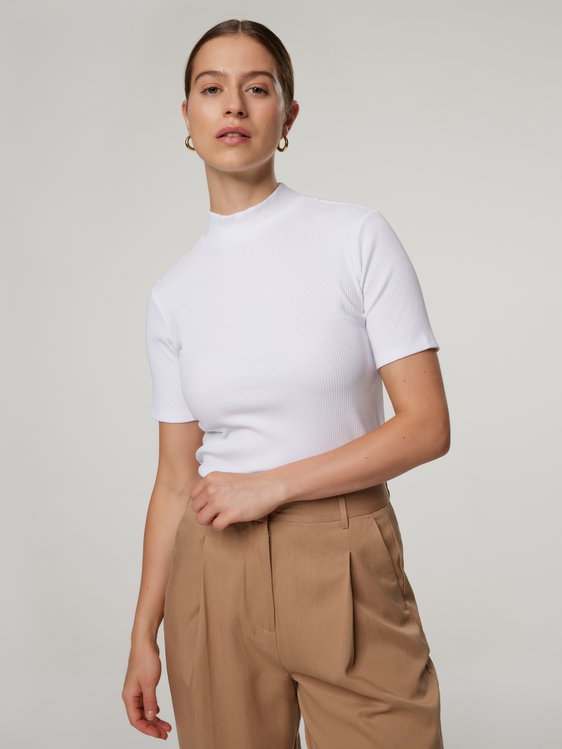 Image sur T-shirt avec côtes