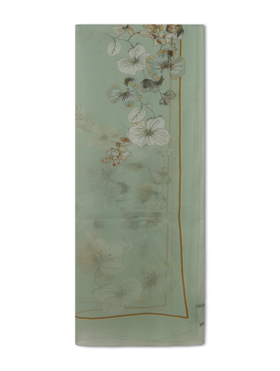 Image sur Foulard en soie à motifs floraux