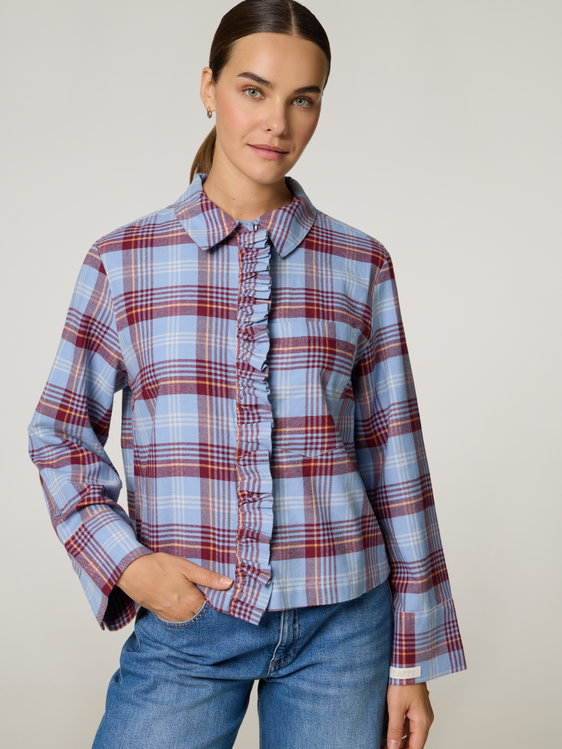 Image sur Chemisier en flanelle de coton