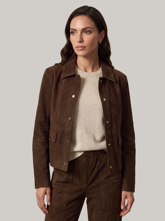 Image sur Veste en cuir suédé