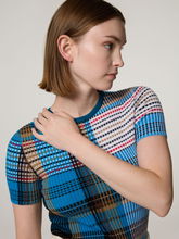 Image sur T-shirt tricoté en laine vierge