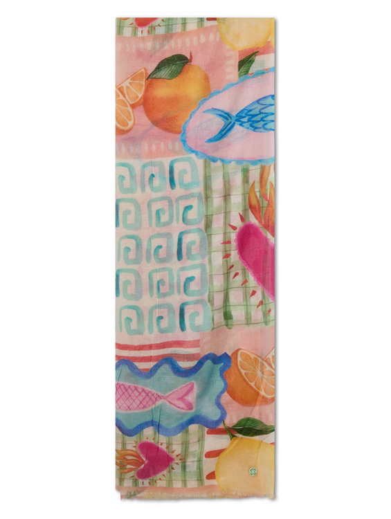 Bild von Schal mit Leinen