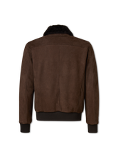 Bild von Lederjacke mit Lammfellkragen
