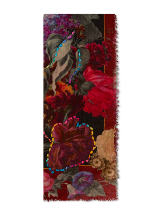 Bild von Schal mit Blumen Print