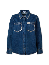 Bild von Hemdbluse aus Denim LINK