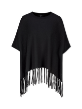 Bild von Strickponcho mit Fransen