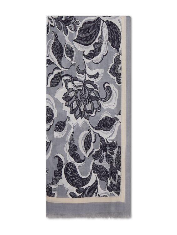Bild von Schal mit Blumen Print