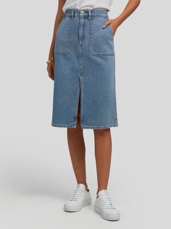 Bild von Jeansjupe mit Schlitz