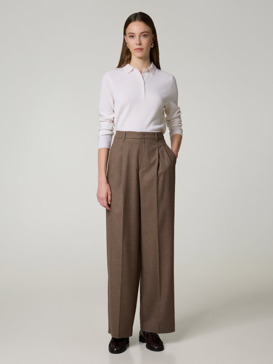Bild von Bundfaltenhose aus Flanell NOA