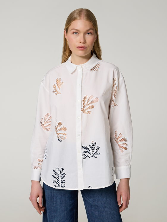 Image sur Blouse à broderie ajourée LOULA