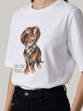 Image sur T-shirt avec imprimé teckel