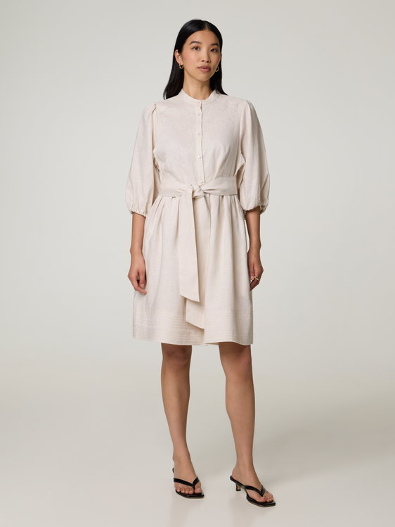 Image sur Robe mi-longue en lin
