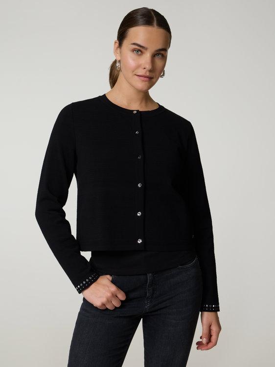 Bild von Strickjacke mit Nieten