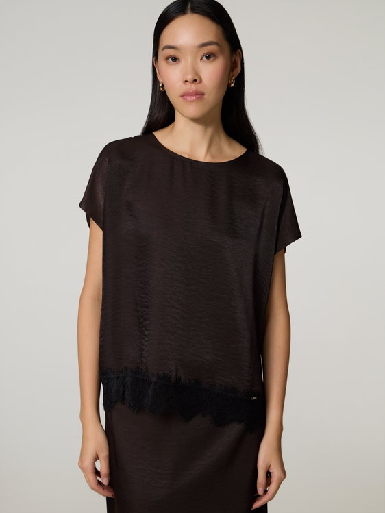 Bild von Satinshirt mit Spitze CIPLUS