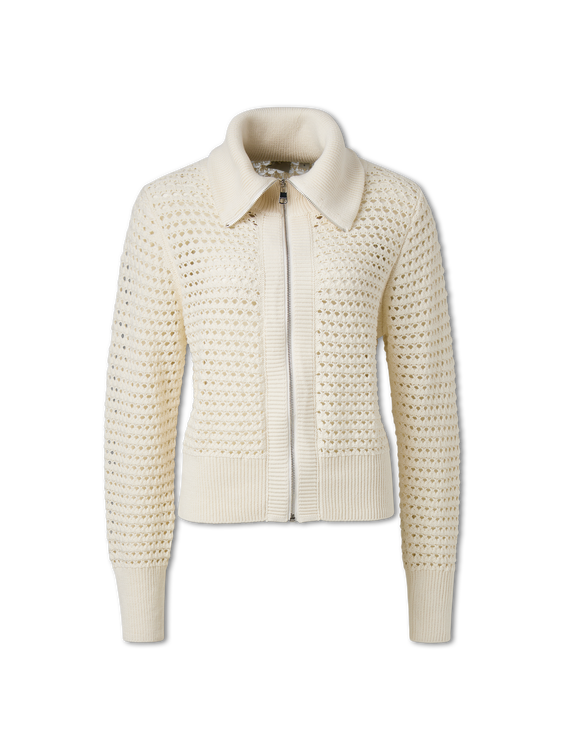 Bild von Strickjacke mit Rollkragen