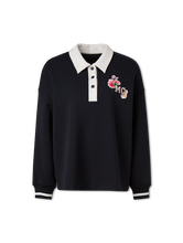 Bild von Sweatshirt mit Polo-Kragen