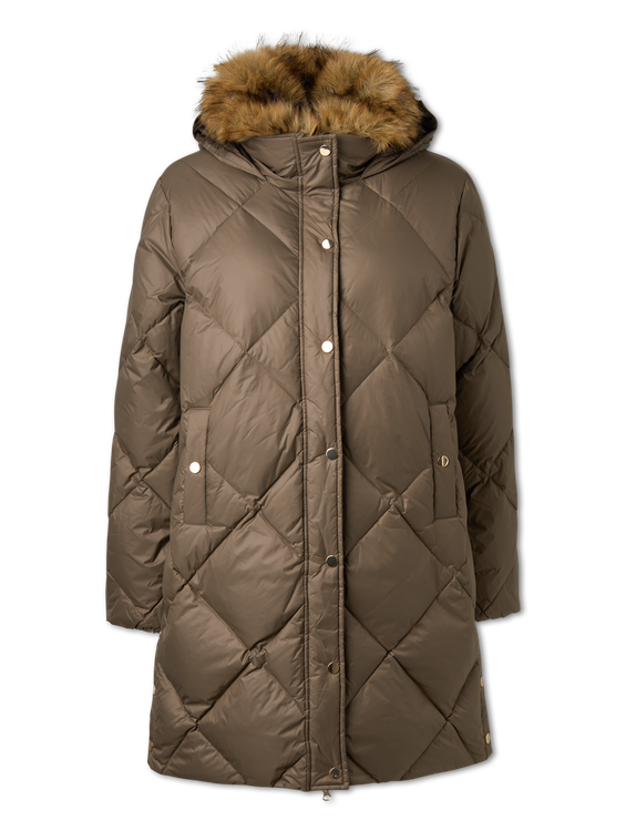 Image sur Parka en duvet avec fausse fourrure