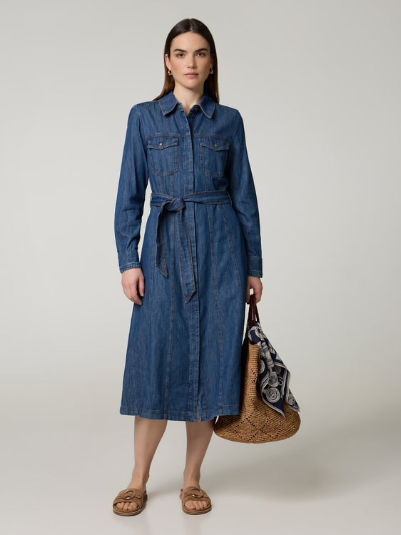 Bild von Midikleid aus Denim STAFFA