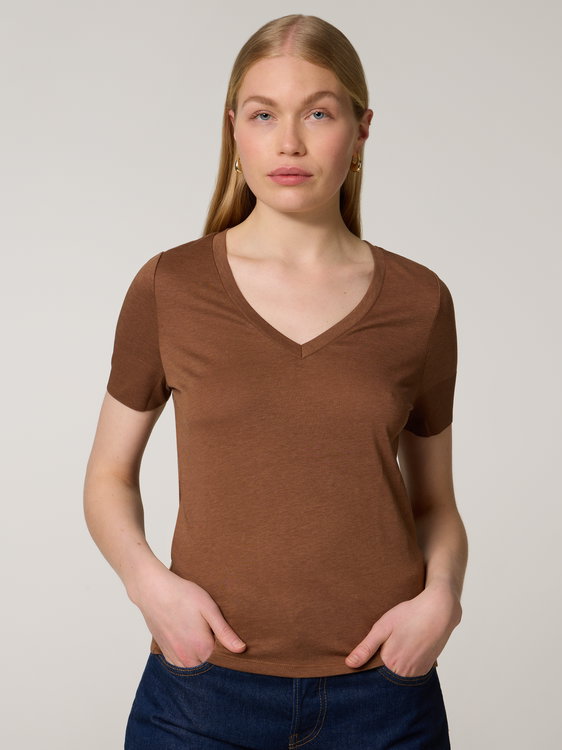 Bild von T-Shirt aus Feinstrick