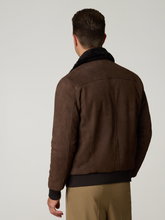 Bild von Lederjacke mit Lammfellkragen