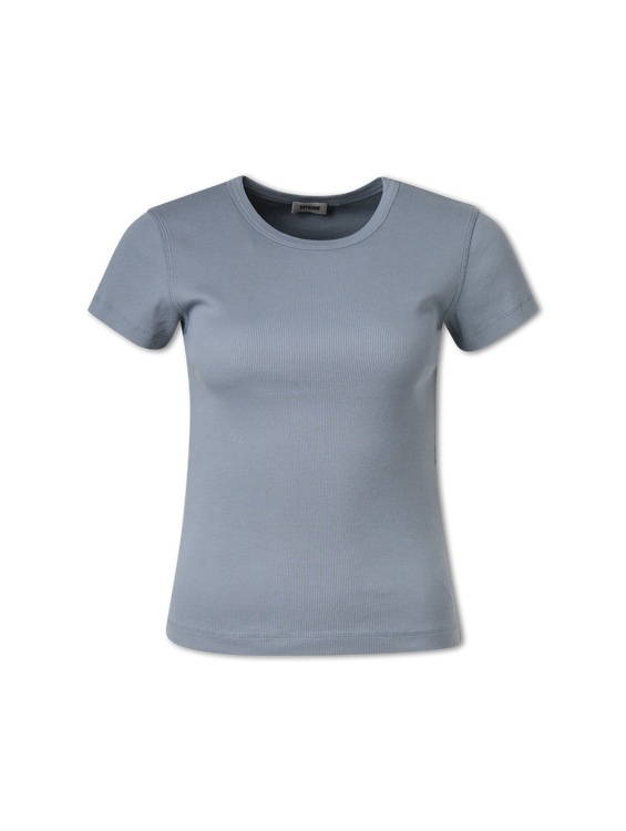 Image sur T-shirt côtelé en coton KOALE