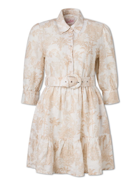 Bild von Leinenkleid mit Print