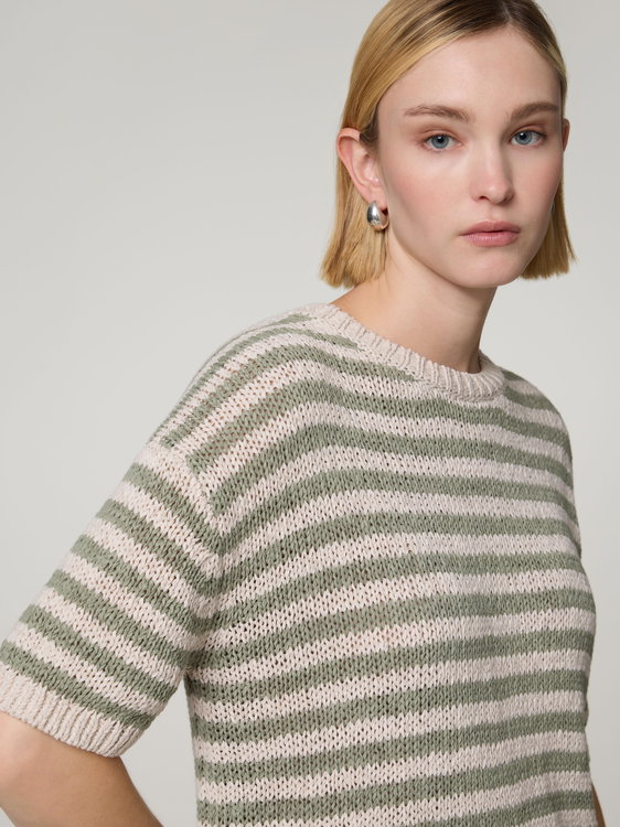 Image sur Pull à manches courtes en maille