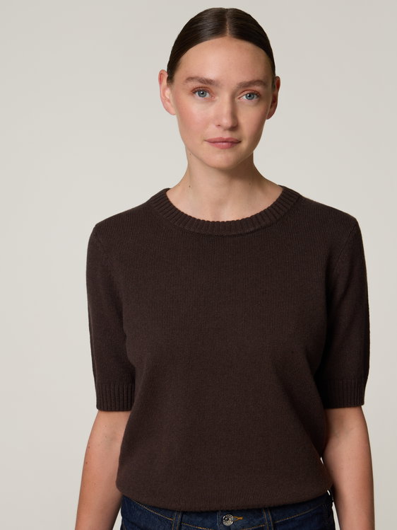 Image sur Pull à manches courtes en laine