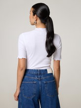 Image sur T-shirt à côtes en coton bio