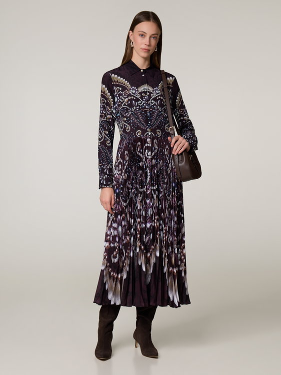 Image sur Robe mi-longue plissée TOSCA
